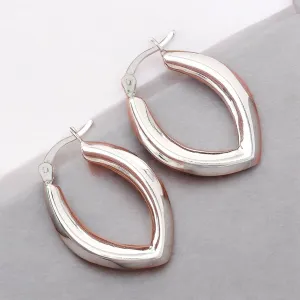 Hoops Solid 925 Sterling Silver Earrings