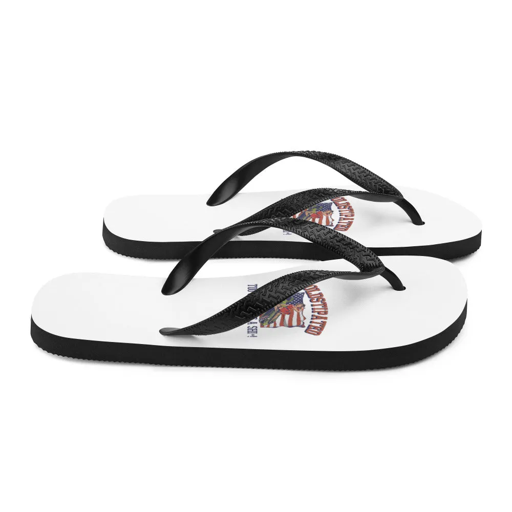 I'm OLDSTIPATED Too Old To Give A Sh***! Flip-Flops