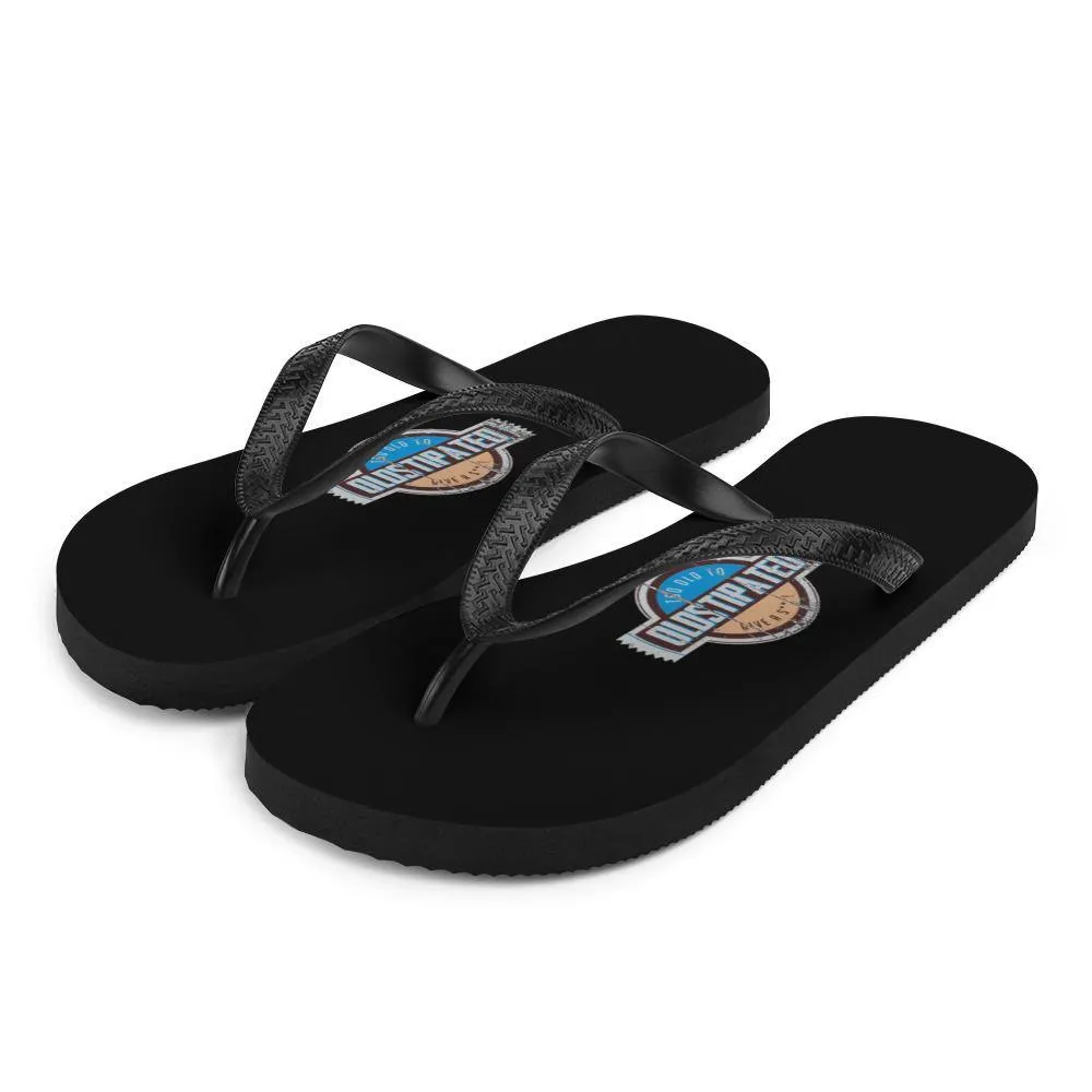 I'm OLDSTIPATED Too Old To Give A Sh***! Flip-Flops