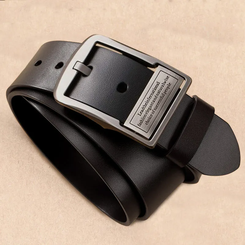 INSTOCK- Leather pin buckle business casual cowhide belt for men