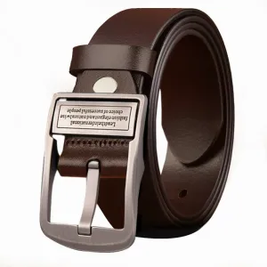 INSTOCK- Leather pin buckle business casual cowhide belt for men