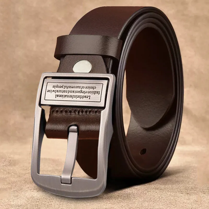 INSTOCK- Leather pin buckle business casual cowhide belt for men