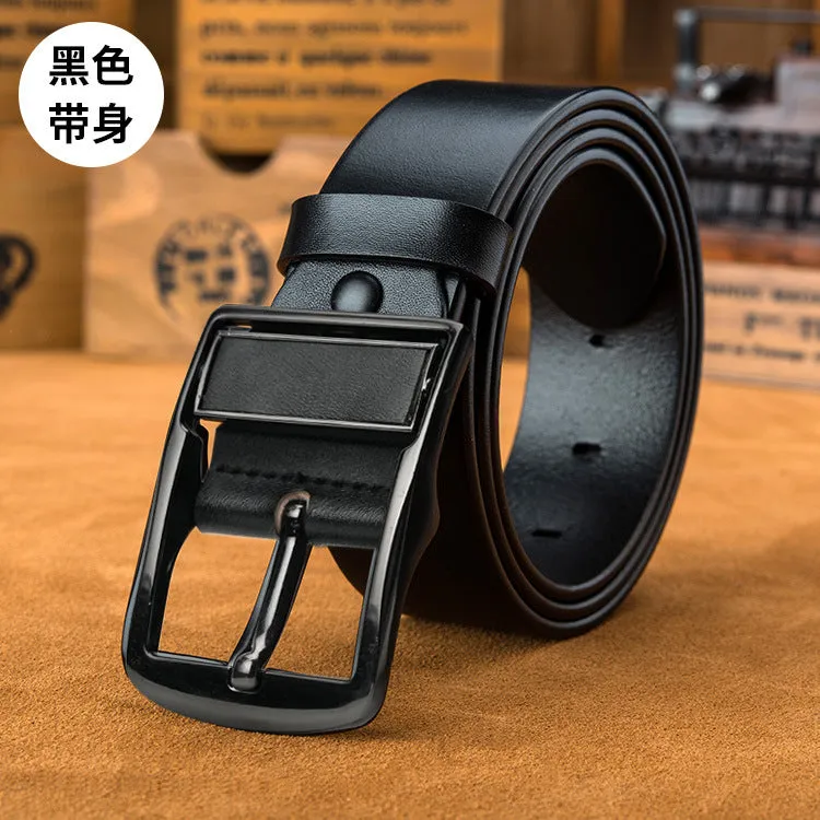 INSTOCK- Leather pin buckle business casual cowhide belt for men