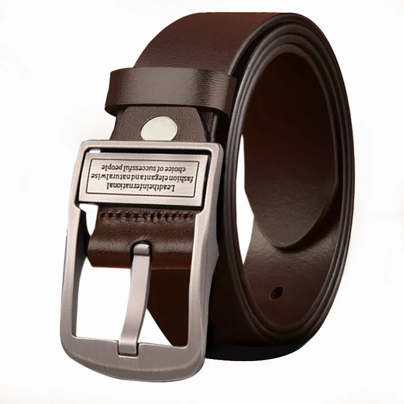 INSTOCK- Leather pin buckle business casual cowhide belt for men