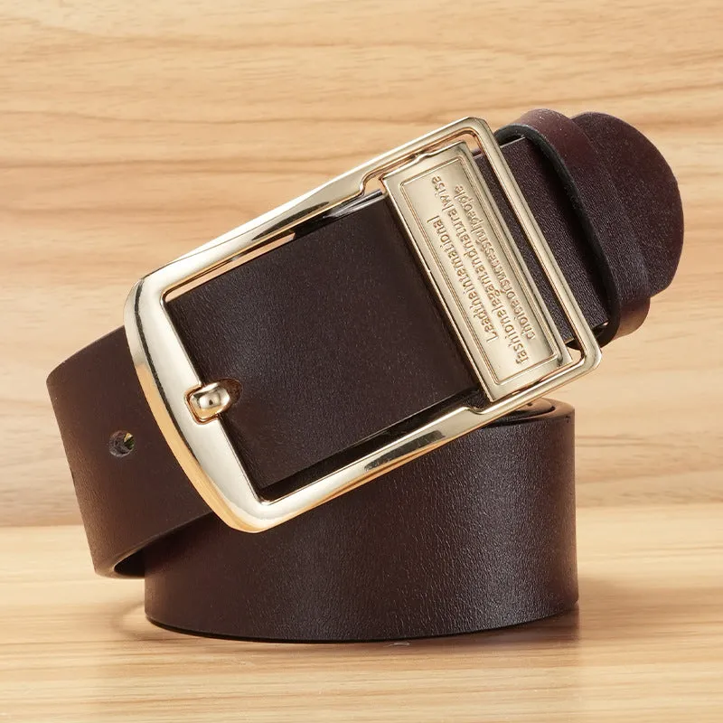 INSTOCK- Leather pin buckle business casual cowhide belt for men
