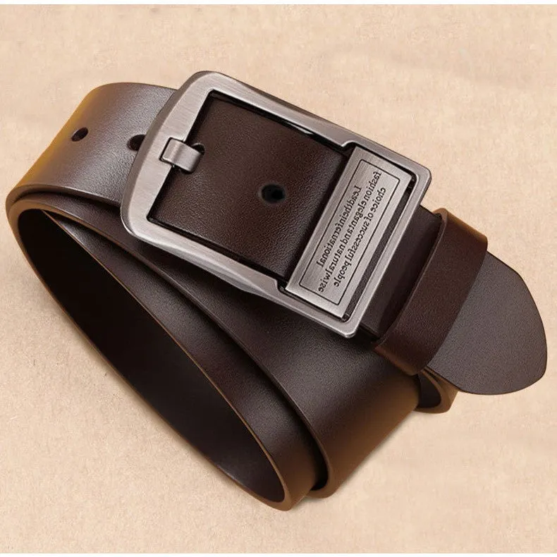 INSTOCK- Leather pin buckle business casual cowhide belt for men