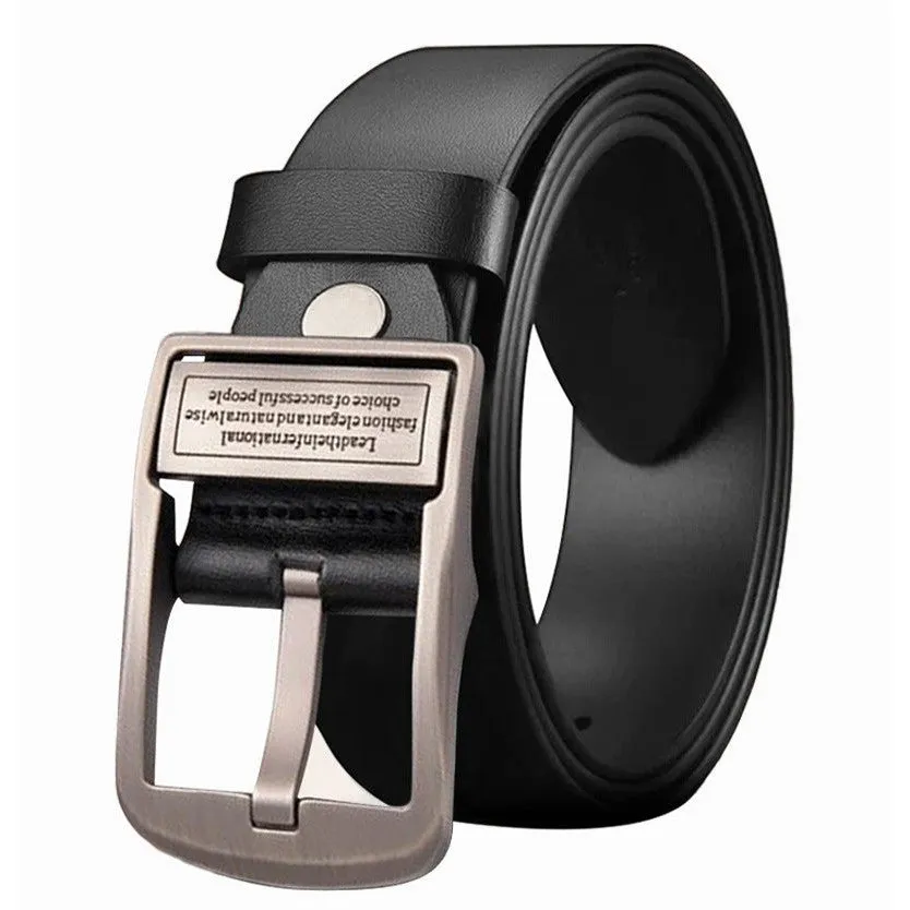 INSTOCK- Leather pin buckle business casual cowhide belt for men