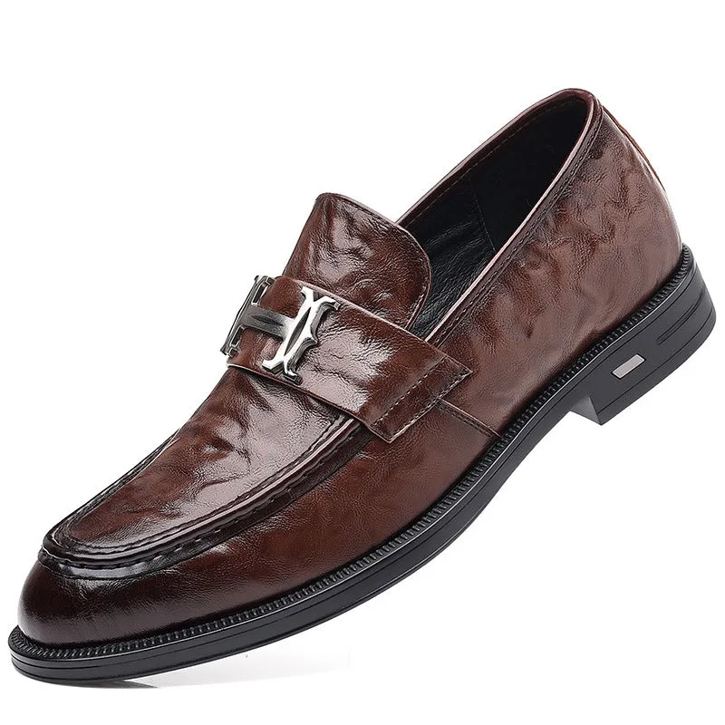 INSTOCK-Spring new men's casual leather shoes
