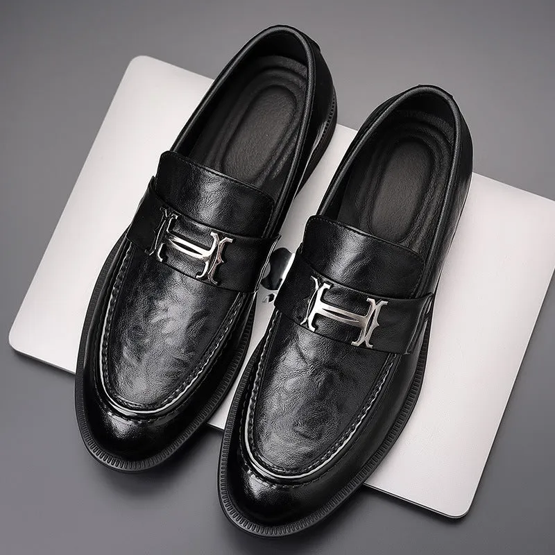 INSTOCK-Spring new men's casual leather shoes