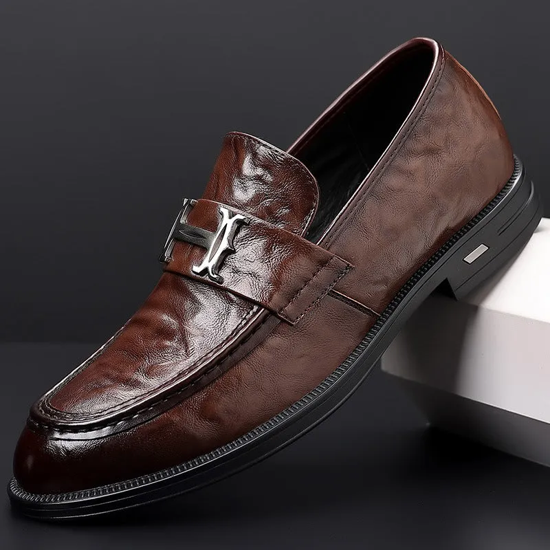 INSTOCK-Spring new men's casual leather shoes