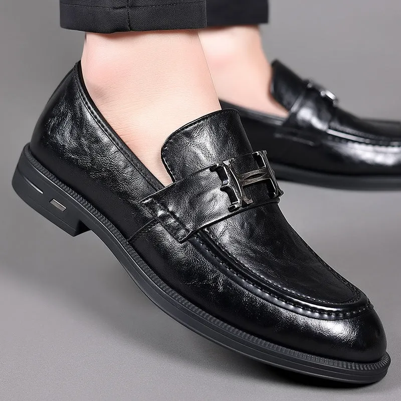 INSTOCK-Spring new men's casual leather shoes