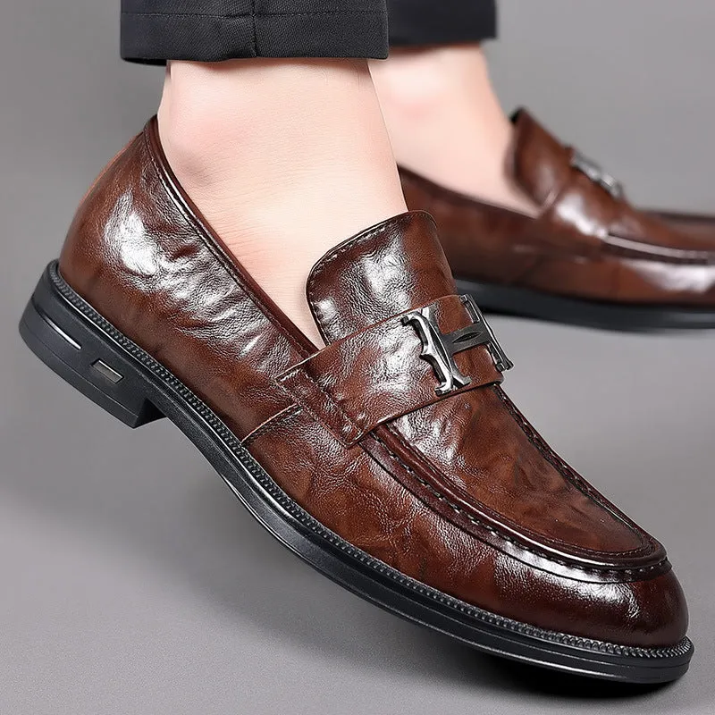 INSTOCK-Spring new men's casual leather shoes