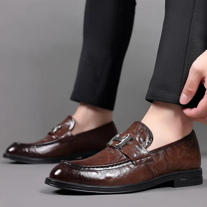 INSTOCK-Spring new men's casual leather shoes