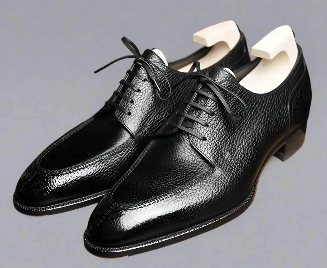 Italian Black Leather Laura Brogue Derby Oxfords - Formal Shoes