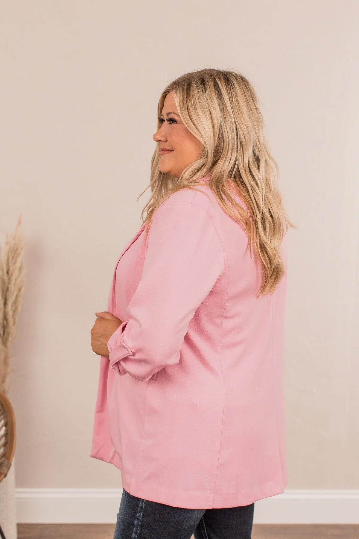 It's Just Business Casual Blazer- Pink