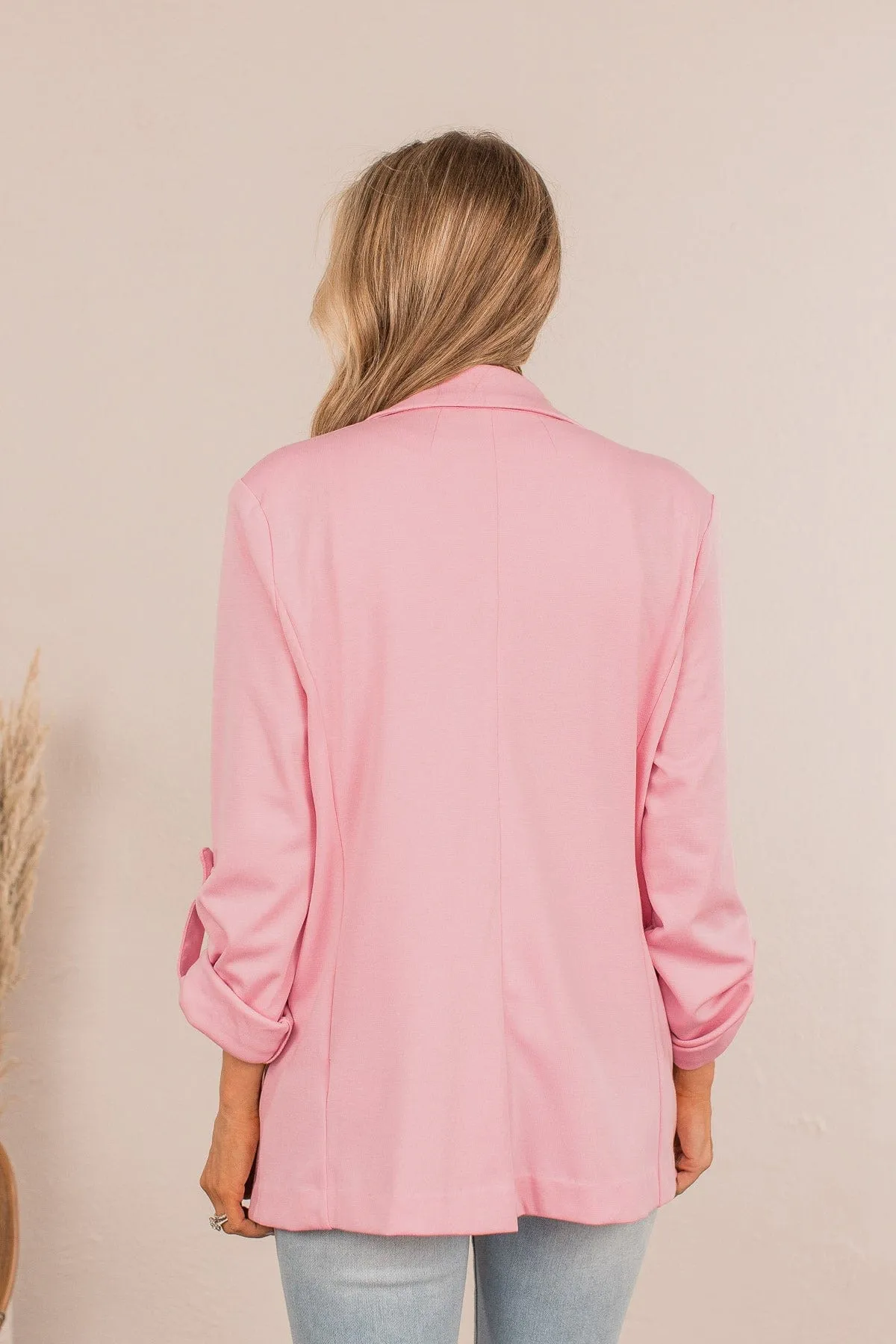 It's Just Business Casual Blazer- Pink