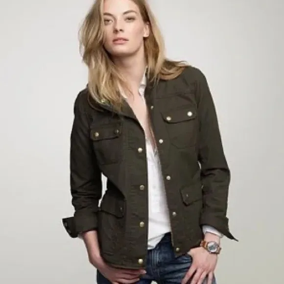 J. Crew Field Jacket in Olive Green