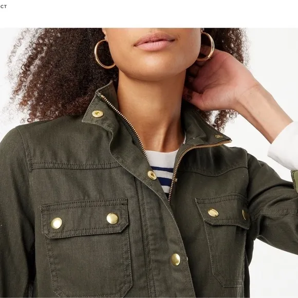 J. Crew Field Jacket in Olive Green