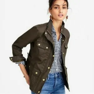 J. Crew Field Jacket in Olive Green