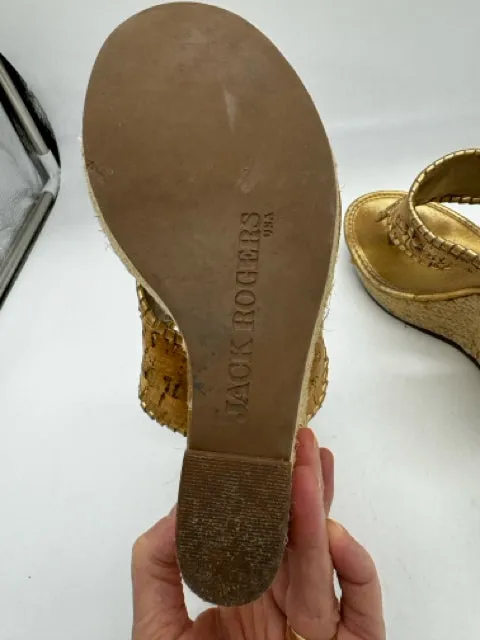 JACK ROGERS 9 Gold SHOES