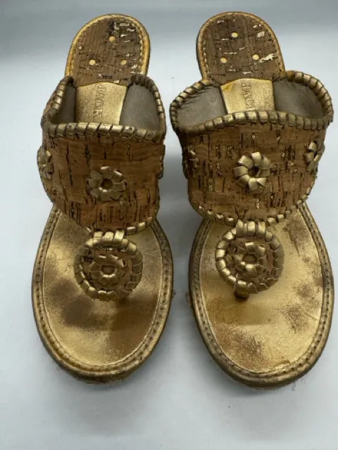 JACK ROGERS 9 Gold SHOES