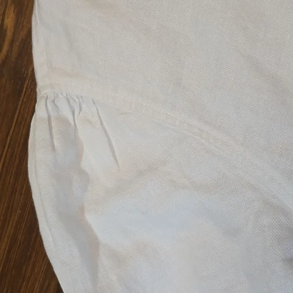 Joie White Linen Lightweight Bomber Style Jacket