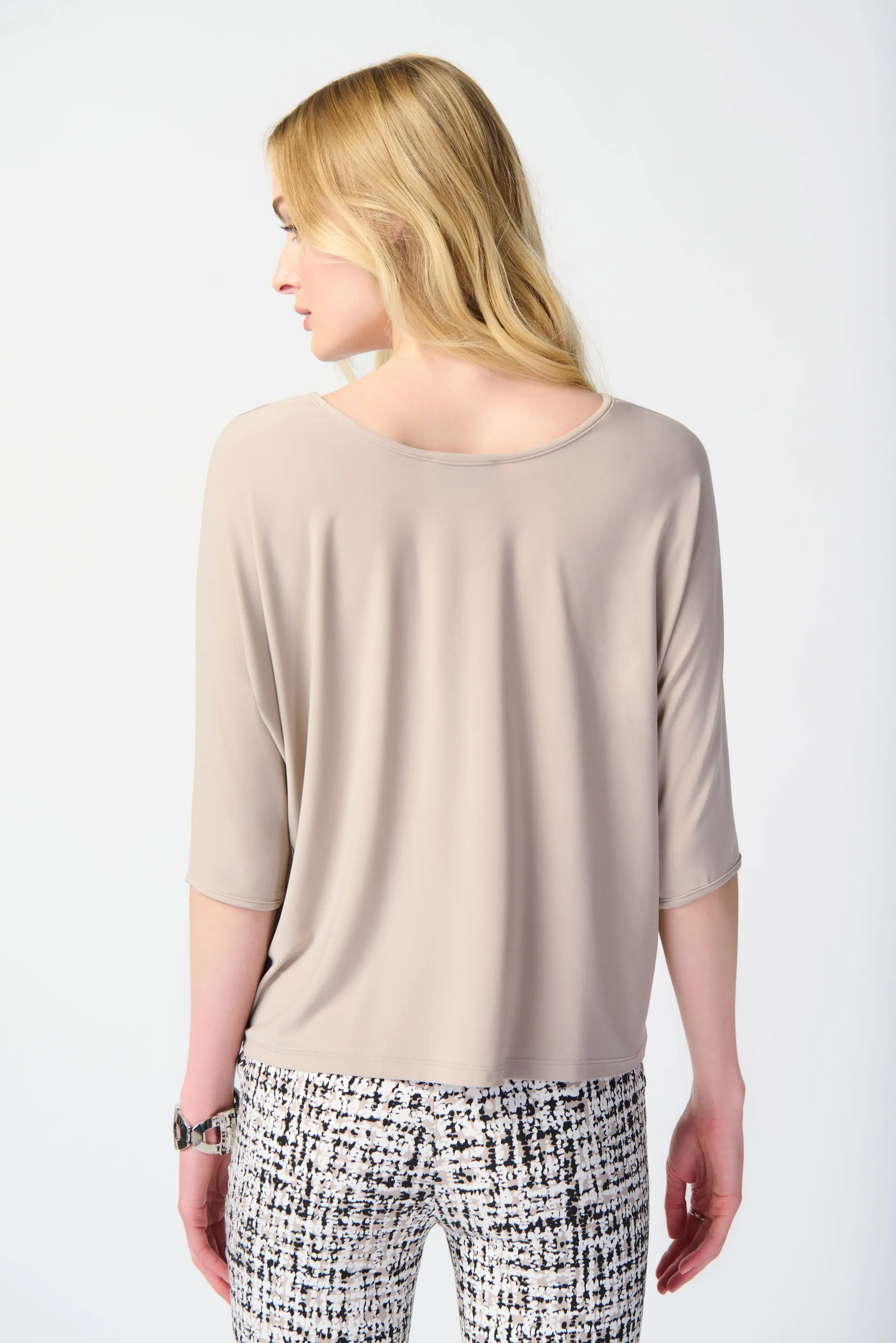 Joseph Ribkoff Silky Knit Reversible Boxy Top