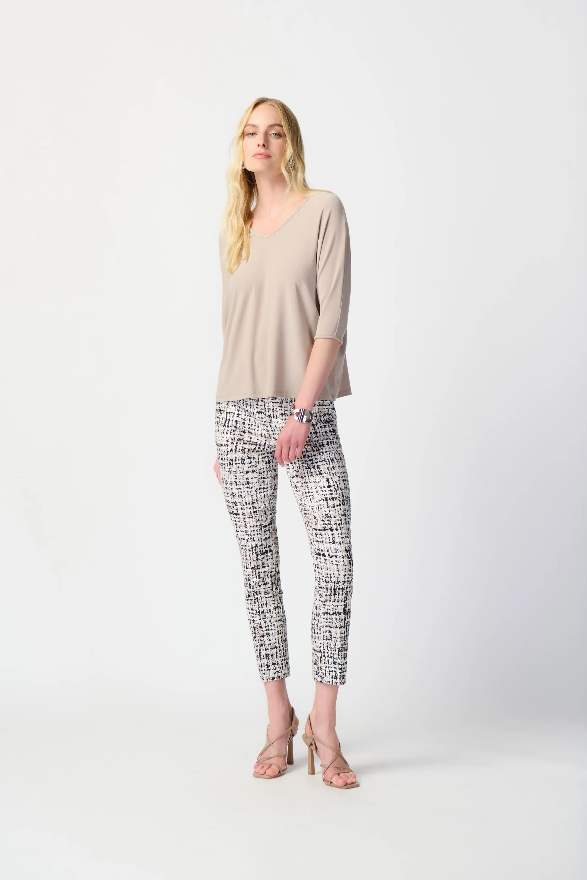 Joseph Ribkoff Silky Knit Reversible Boxy Top