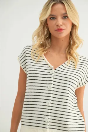 Josie Button Up Sweater Vest