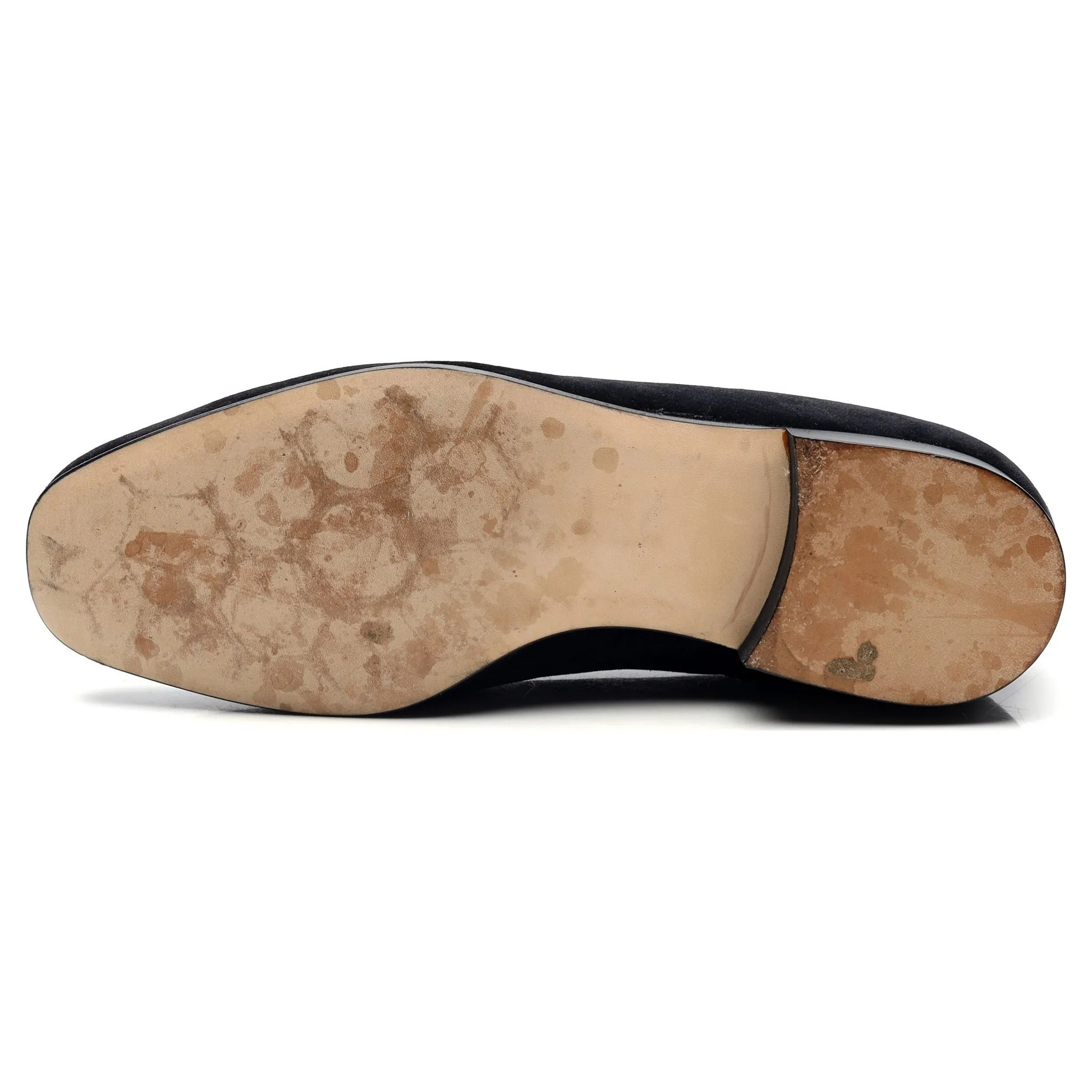'Jubilee' Black Velvet Slippers UK 8.5 F
