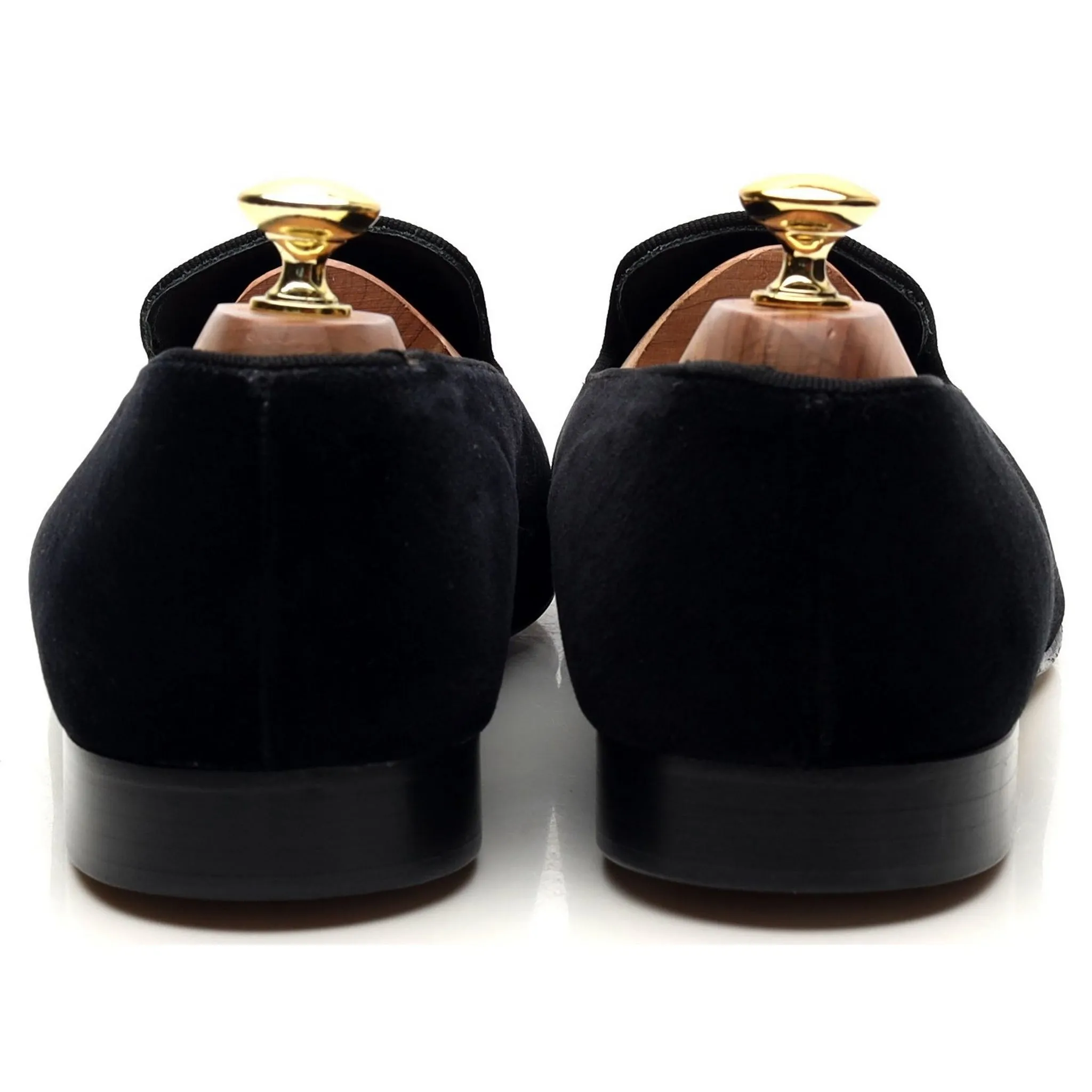 'Jubilee' Black Velvet Slippers UK 8.5 F