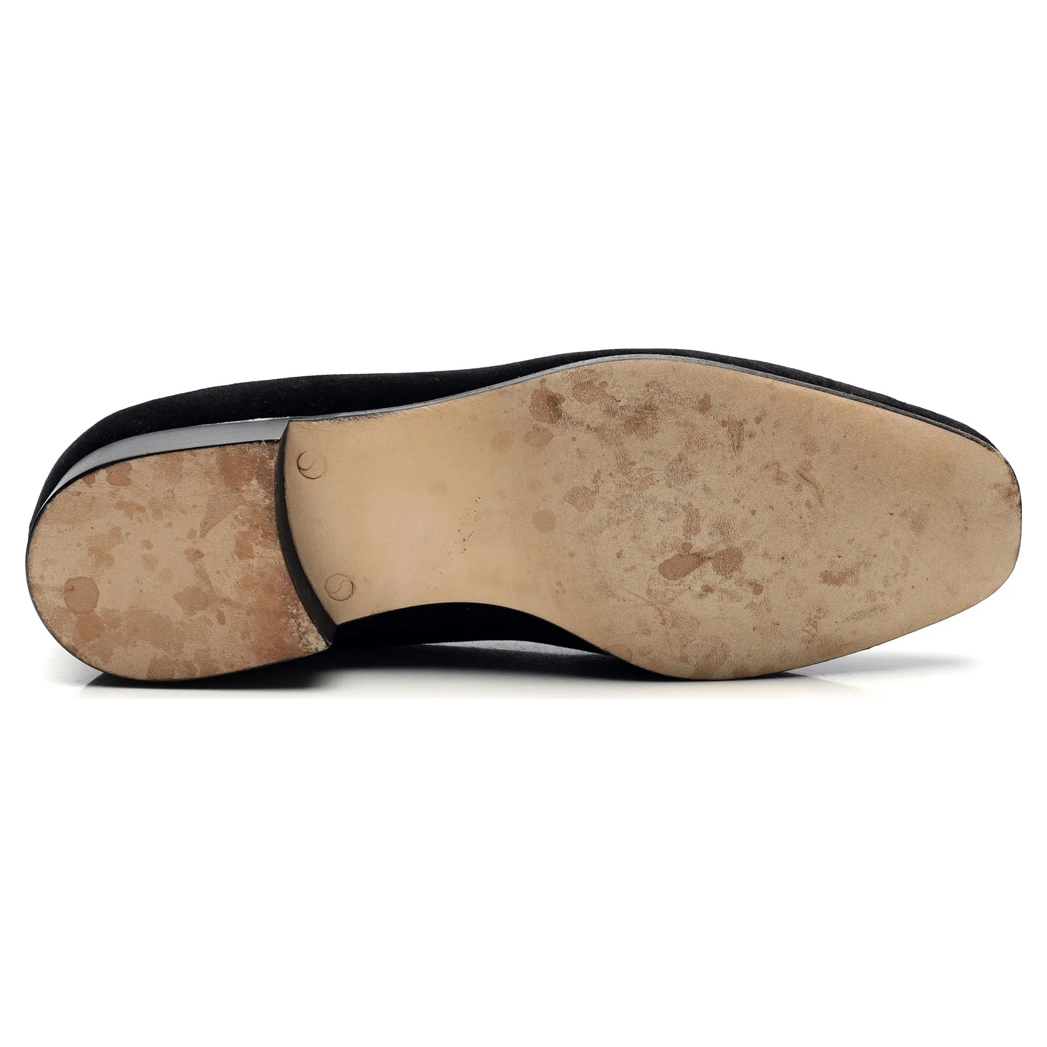 'Jubilee' Black Velvet Slippers UK 8.5 F