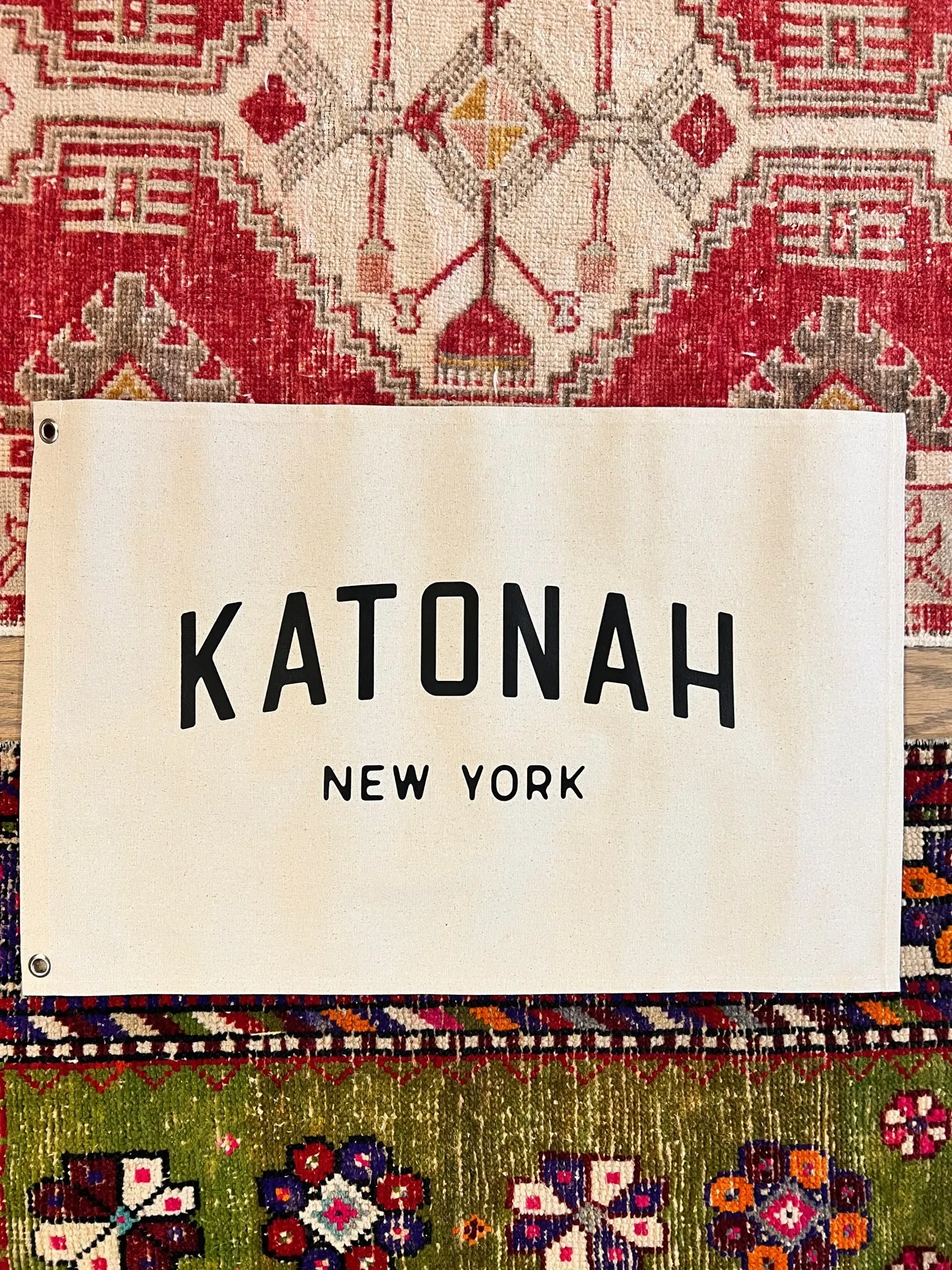 Katonah NY Canvas Vintage Style Banner
