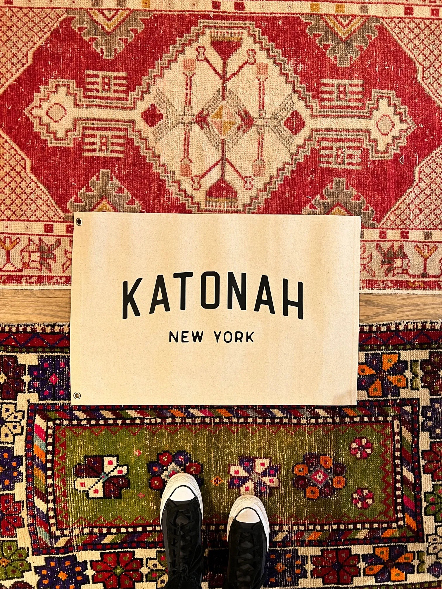 Katonah NY Canvas Vintage Style Banner