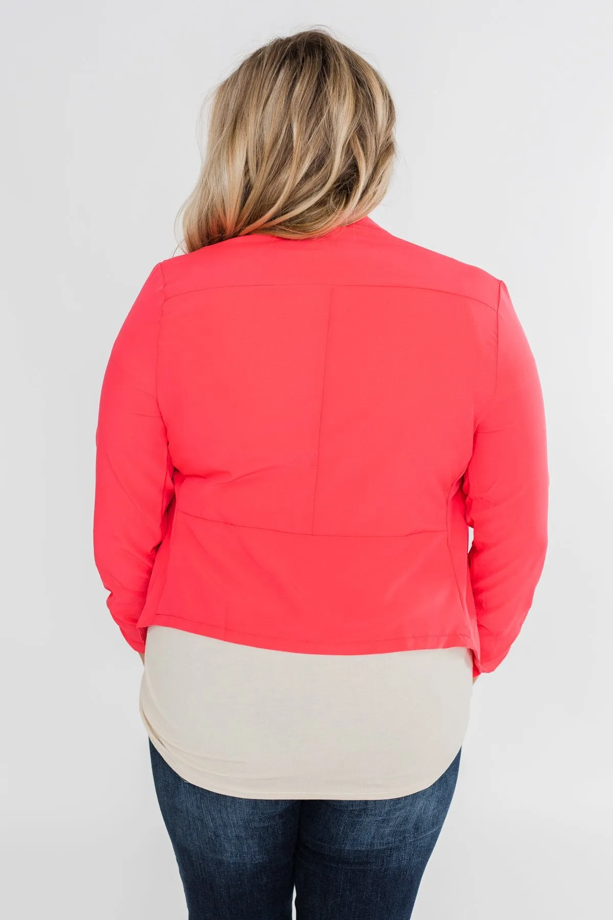 Keep It Professional Blazer- Neon Pink