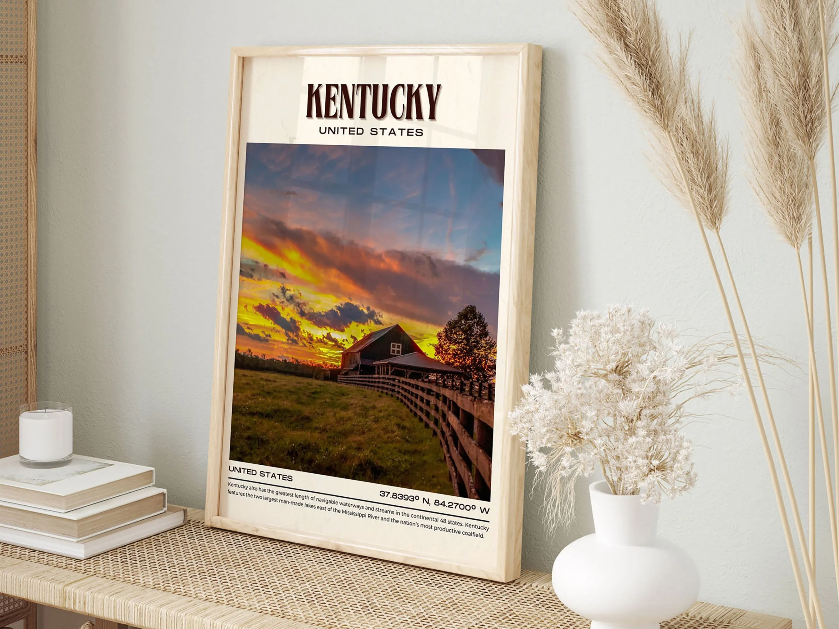 Kentucky Vintage Wall Art, USA