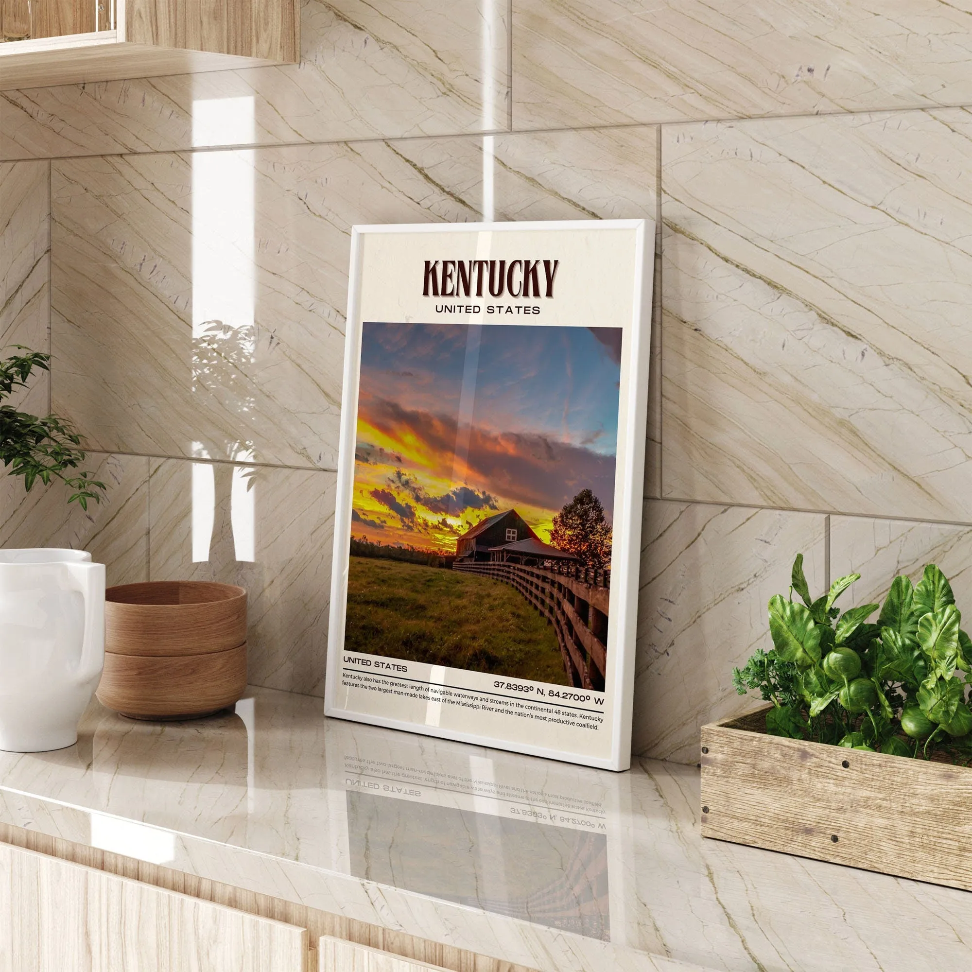 Kentucky Vintage Wall Art, USA