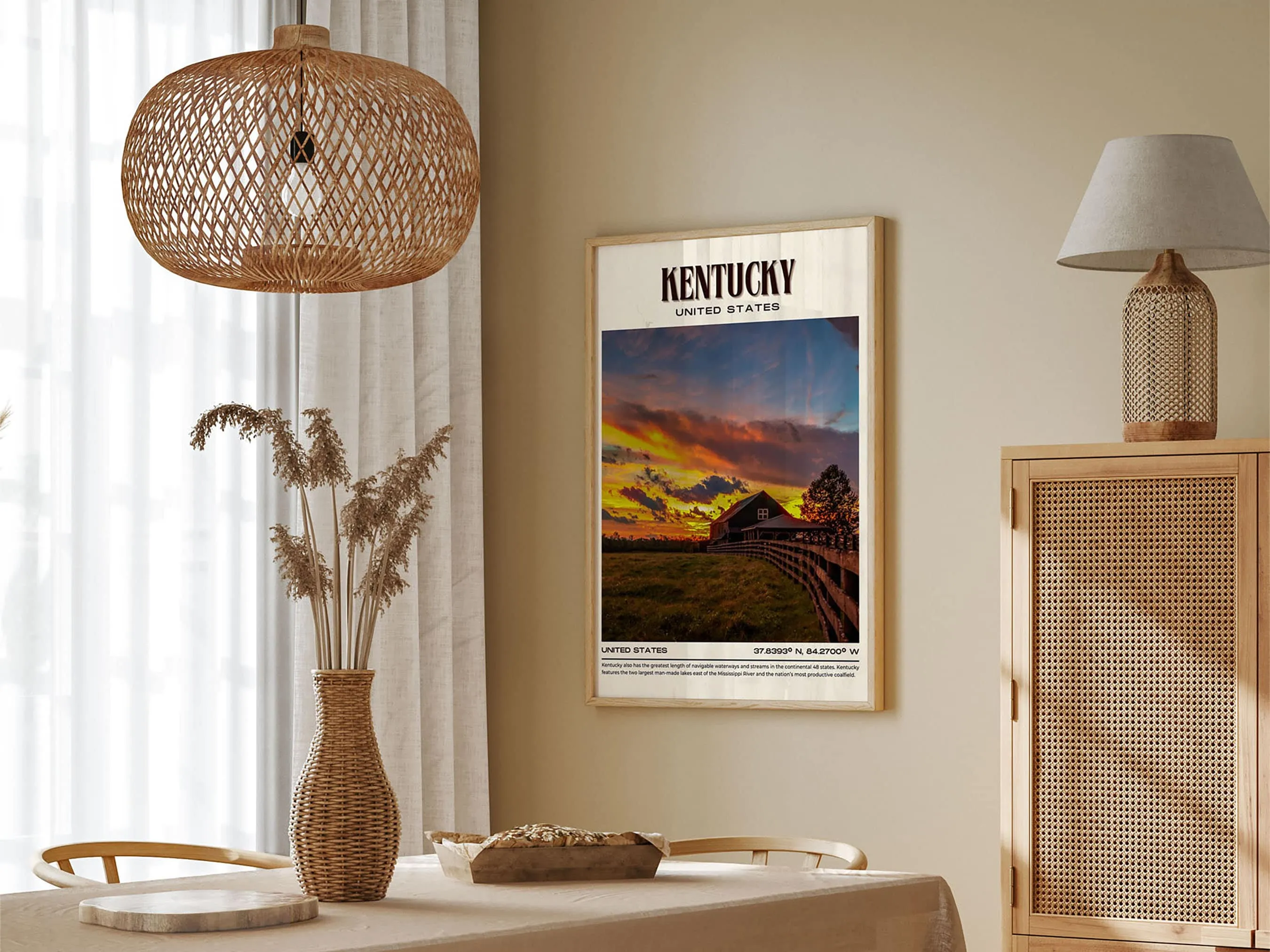 Kentucky Vintage Wall Art, USA