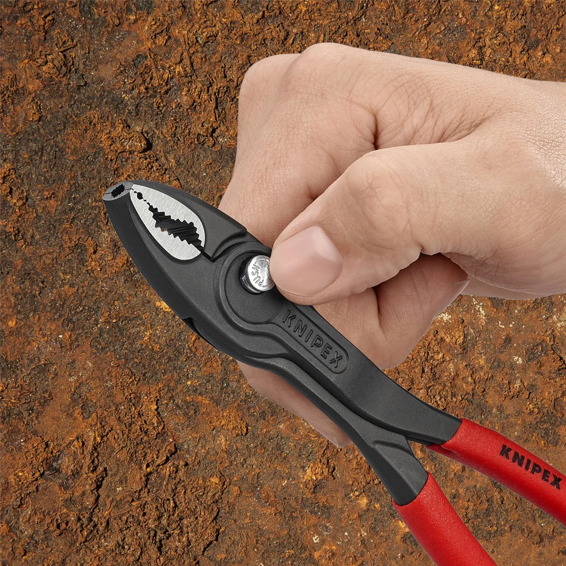 KNIPEX TwinGrip Slip Joint Pliers Front and Side Grip 200mm Plastic Coated Handles 82 01 200 SB