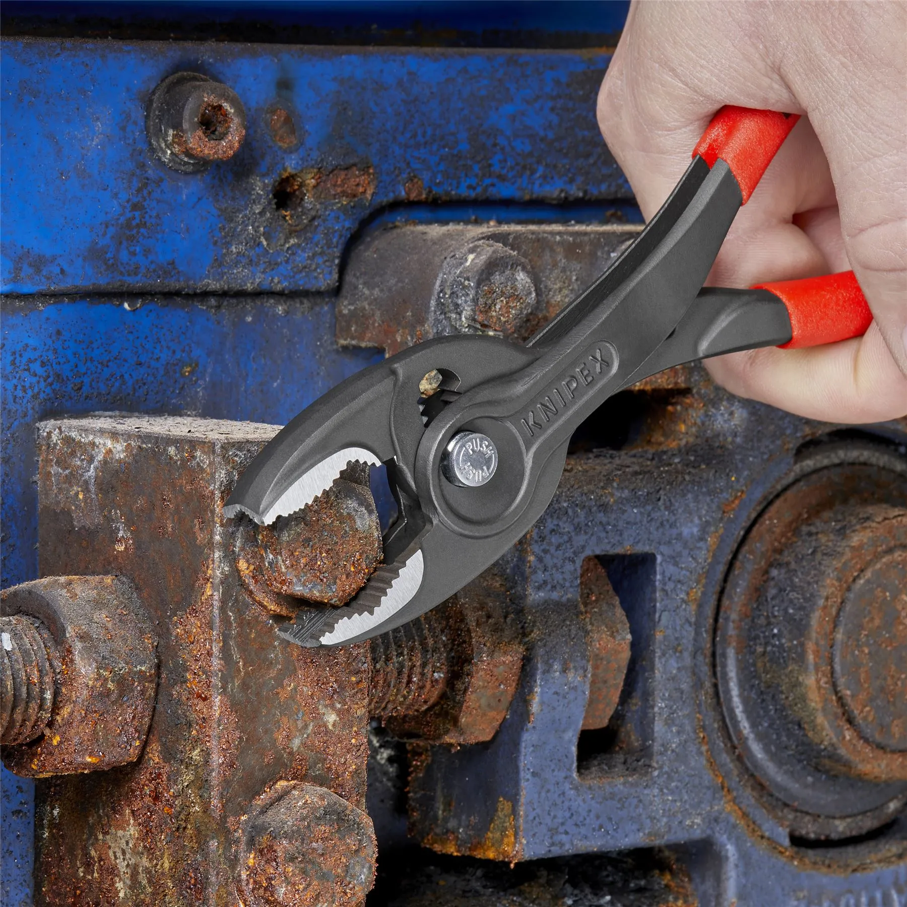 KNIPEX TwinGrip Slip Joint Pliers Front and Side Grip 200mm Plastic Coated Handles 82 01 200 SB