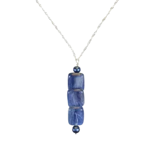 Kyanite Flats Pendant on Sterling Chain
