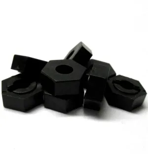 L4263 1/10 Scale RC Plastic M12 12mm Wheel Hex Hubs x 8 Black 5. 5mm Wide