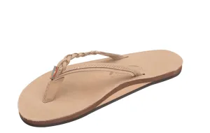 Ladies Flirty Braidy Sierra Brown Single Layer Leather Rainbows