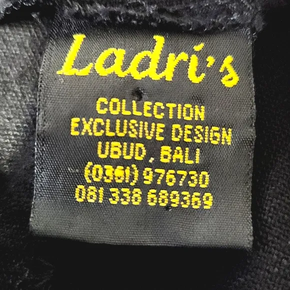 Ladri's Linen Abalone Shell Button Black Lightweight Shirt Jacket One Size