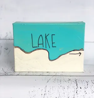 lake canvas word art