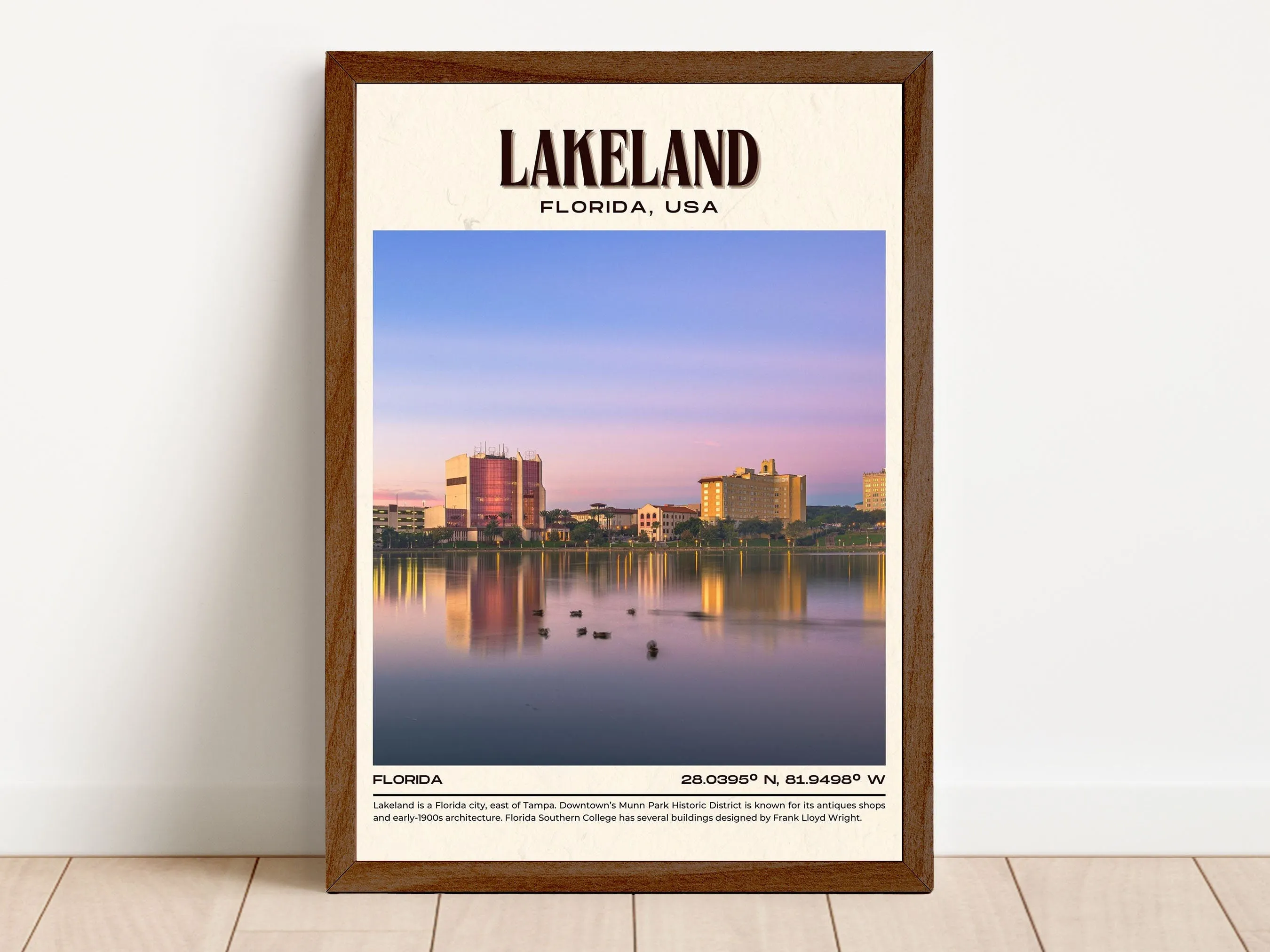Lakeland Vintage Wall Art, Florida, USA
