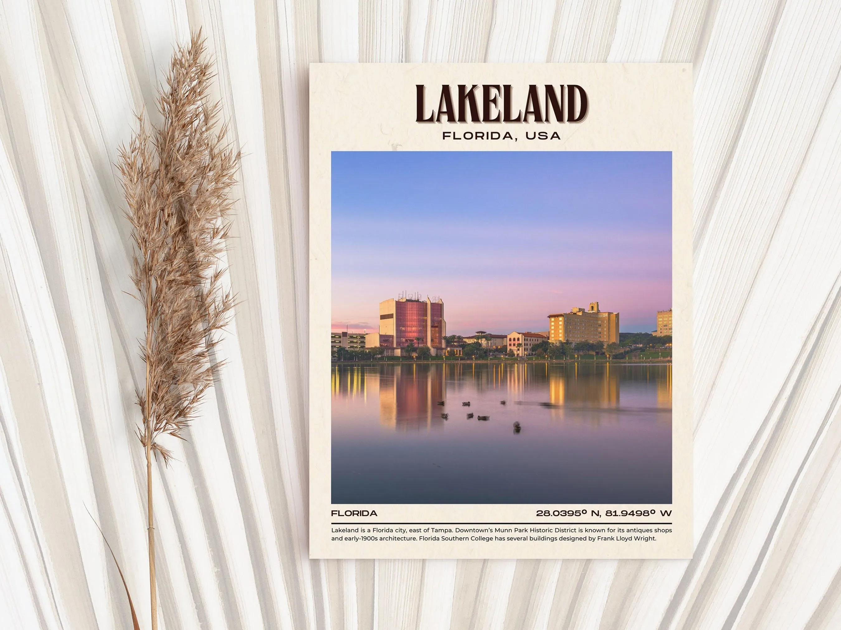 Lakeland Vintage Wall Art, Florida, USA