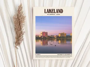 Lakeland Vintage Wall Art, Florida, USA