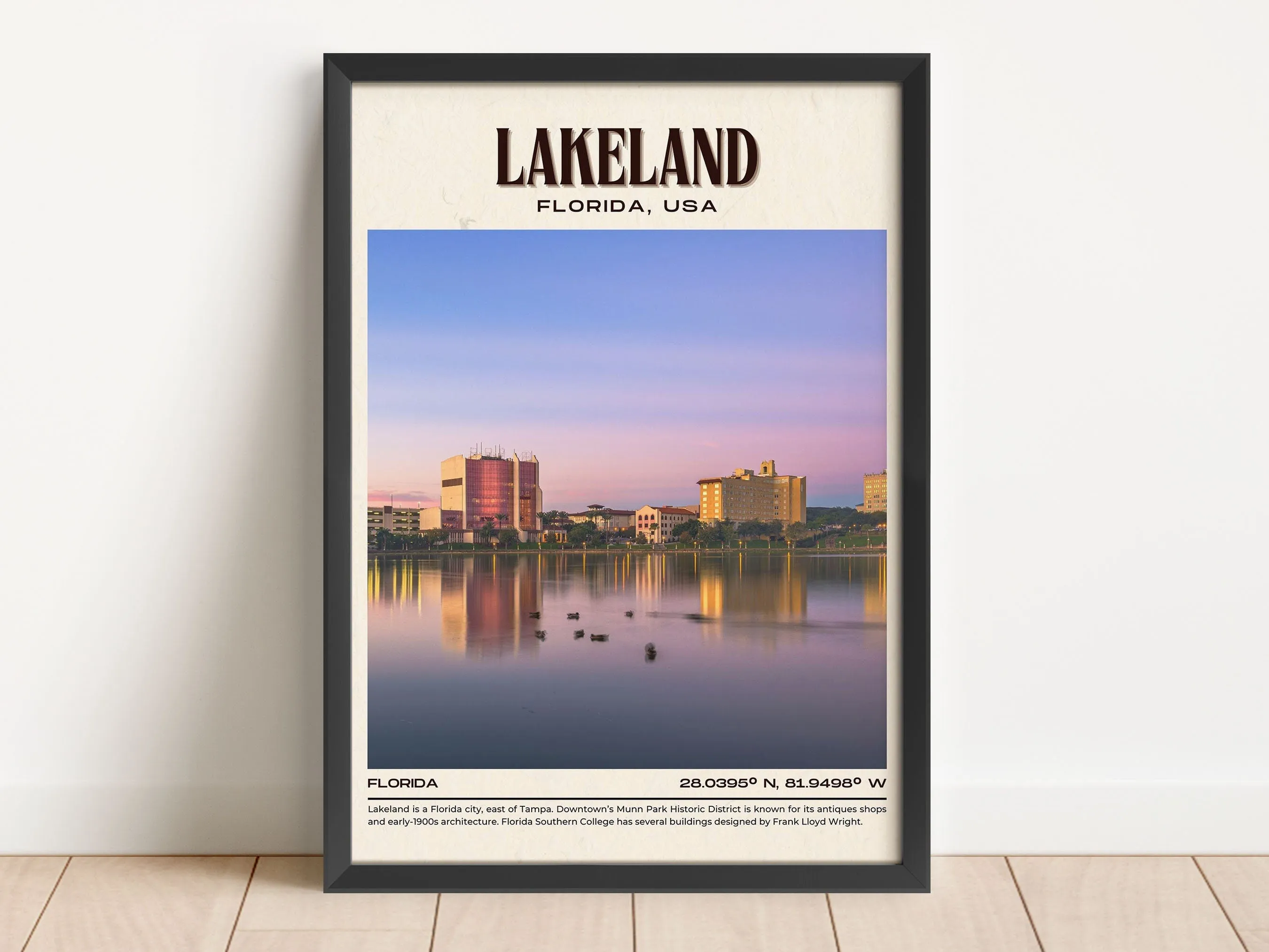 Lakeland Vintage Wall Art, Florida, USA