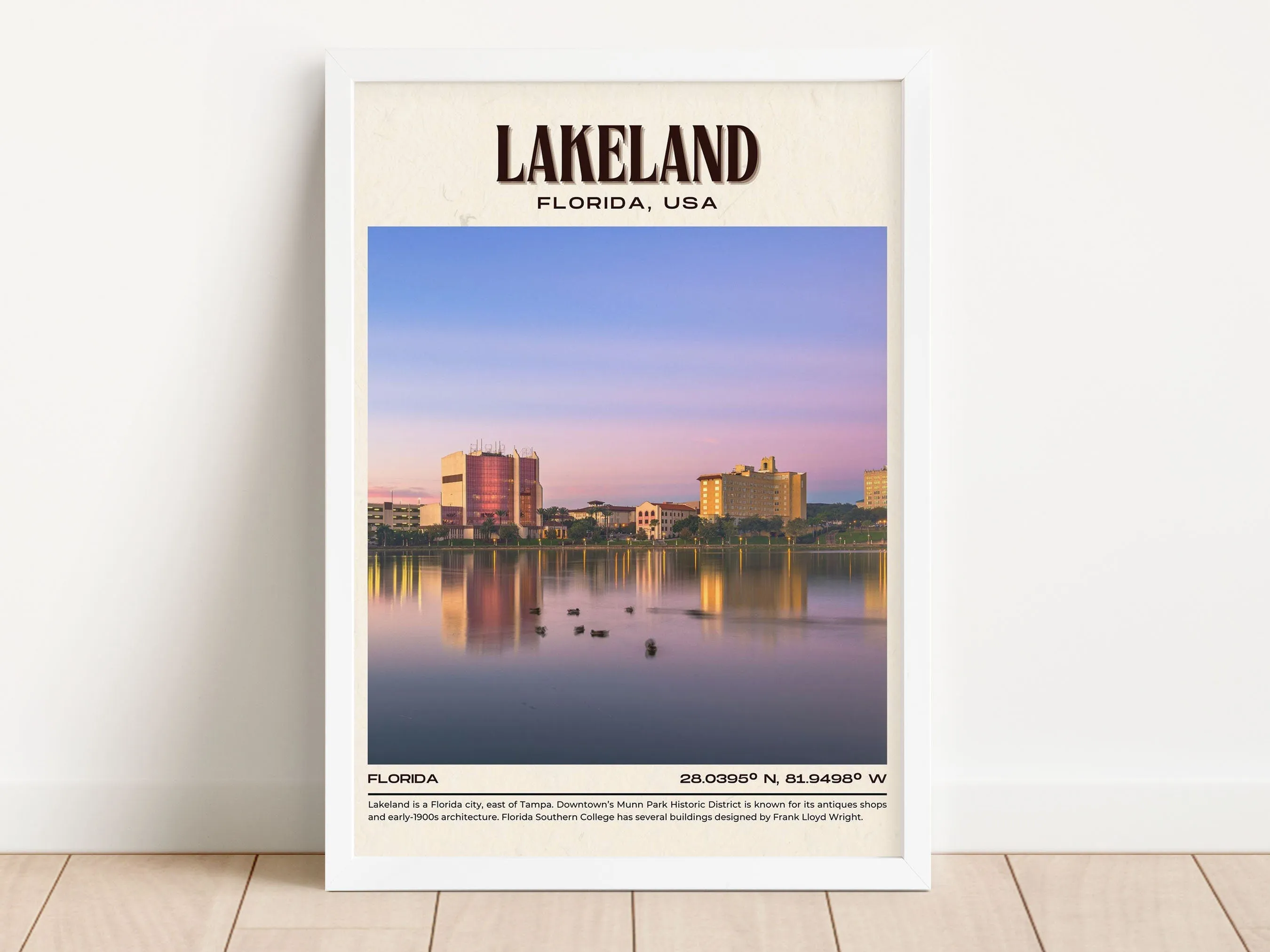 Lakeland Vintage Wall Art, Florida, USA